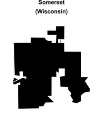 Somerset (Wisconsin) blank outline map