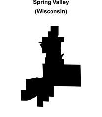 Obraz premium Spring Valley (Wisconsin) blank outline map