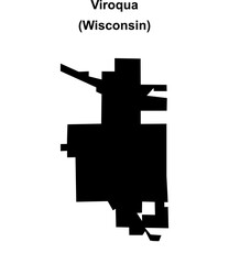 Viroqua (Wisconsin) blank outline map