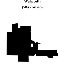 Walworth (Wisconsin) blank outline map
