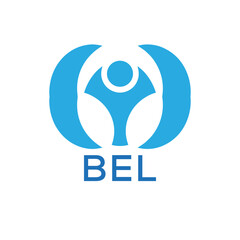 Initial BEL Letter Linked Logo for business and company identity. Modern BEL Letter Logo Vector Template with modern trendy golden logo.
