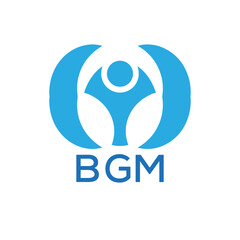 Initial BGM Letter Linked Logo for business and company identity. Modern BGM Letter Logo Vector Template with modern trendy golden logo.
