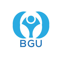 Initial BGU Letter Linked Logo for business and company identity. Modern BGU Letter Logo Vector Template with modern trendy golden logo.
