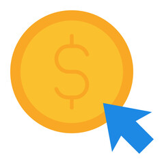 Pay per click icon. PPC marketing strategy. Digital ads and paid traffic