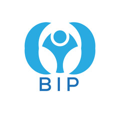 Initial BIP Letter Linked Logo for business and company identity. Modern BIP Letter Logo Vector Template with modern trendy golden logo.
