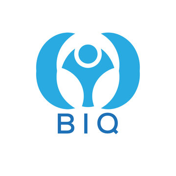 BIQ Modern Abstract Human Body Wellness Logo Design &ndash; Health And Fitness Logo. BIQ Therapy Concept Icon.
