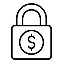 Padlock icon. Secure access and privacy lock. Online safety and account protection