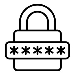 Password security icon. Login protection. Safe access and account privacy