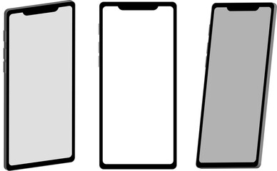 Smartphone Mockup with Blank Screen on Dark Textured Background