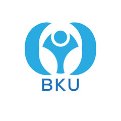 Initial BKU Letter Linked Logo for business and company identity. Modern BKU Letter Logo Vector Template with modern trendy golden logo.
