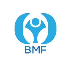 Initial BMF Letter Linked Logo for business and company identity. Modern BMF Letter Logo Vector Template with modern trendy golden logo.
