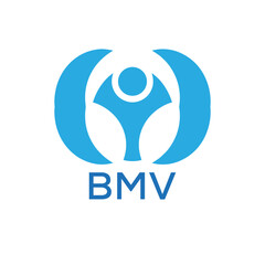 Initial BMV Letter Linked Logo for business and company identity. Modern BMV Letter Logo Vector Template with modern trendy golden logo.
