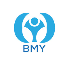 Initial BMY Letter Linked Logo for business and company identity. Modern BMY Letter Logo Vector Template with modern trendy golden logo.
