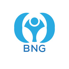 Initial BNG Letter Linked Logo for business and company identity. Modern BNG Letter Logo Vector Template with modern trendy golden logo.
