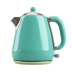 Teal Retro Kettle with Electric, and Kitchen Appliance.