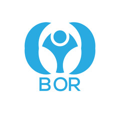 Initial BOR Letter Linked Logo for business and company identity. Modern BOR Letter Logo Vector Template with modern trendy golden logo.
