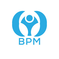 Initial BPM Letter Linked Logo for business and company identity. Modern BPM Letter Logo Vector Template with modern trendy golden logo.
