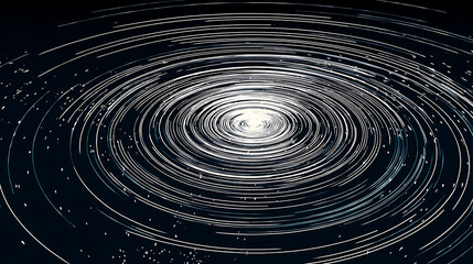 Abstract swirling pattern representing cosmic motion and energy in a dark space background