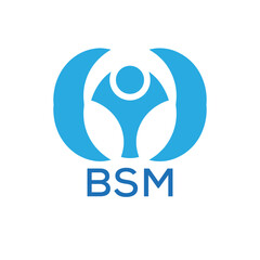 Initial BSM Letter Linked Logo for business and company identity. Modern BSM Letter Logo Vector Template with modern trendy golden logo.
