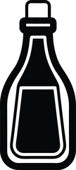 Ketchup Bottle Icon Outline Vector Illustration