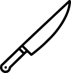 Knife Icon Outline Vector Illustration
