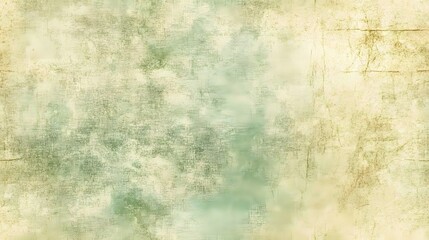 Obraz premium Aged textured background in muted greens and creams.