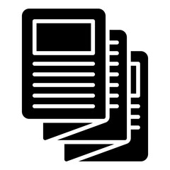 Flyer icon. Print advertisement. Marketing paper and leaflet