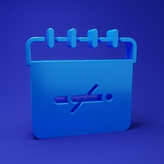 Blue No smoking days icon isolated on blue background. Concept of no smoking and world no tobacco...