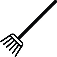 Rake Icon Outline Vector Illustration