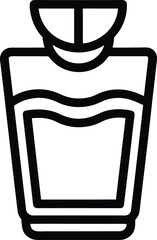 Tequila Shot Icon Outline Vector Illustration
