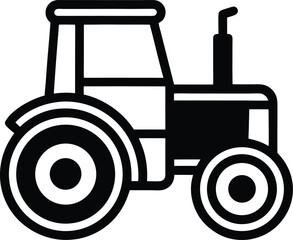 Tractor Icon Outline Vector Illustration