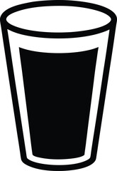 Tumbler Glass Icon Outline Vector Illustration