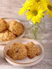 oat cookies with fruit and nuts