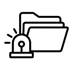 Emergency Folder  Icon Element For Design	