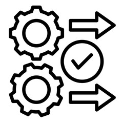 Plan Execution  Icon Element For Design	