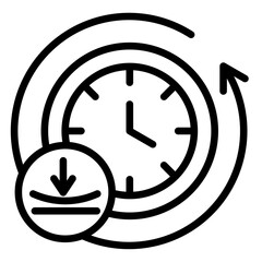 Time Resilience  Icon Element For Design	