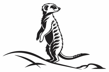 meerkat sihouette black vector