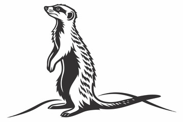 meerkat sihouette black vector