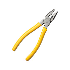 Fototapeta premium pliers with yellow handles on a transparent background 