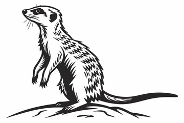 meerkat sihouette black vector