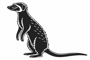 meerkat sihouette black vector