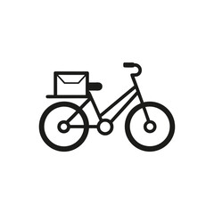 Fototapeta premium Eco-Friendly Delivery Bicycle Courier Service Icon