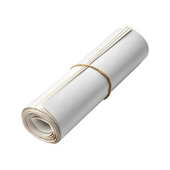 Roll of newspapers on a transparent background