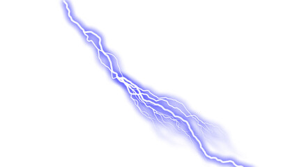 thunderbolt lightening strike on transparent background.