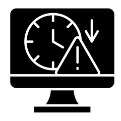 Downtime Monitor  Icon Element For Design	