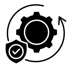 Operational Shield  Icon Element For Design	