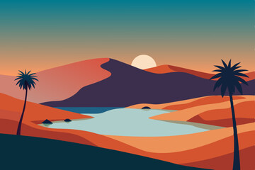 sunset over the sea