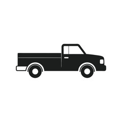Fototapeta premium Pickup Truck Icon Simple Silhouette Design for Transportation Graphics