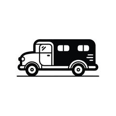 Fototapeta premium Vintage School Bus Illustration Classic Transportation Design