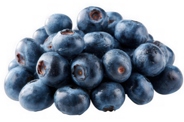 Fresh Blueberries Heap Isolated on White Background